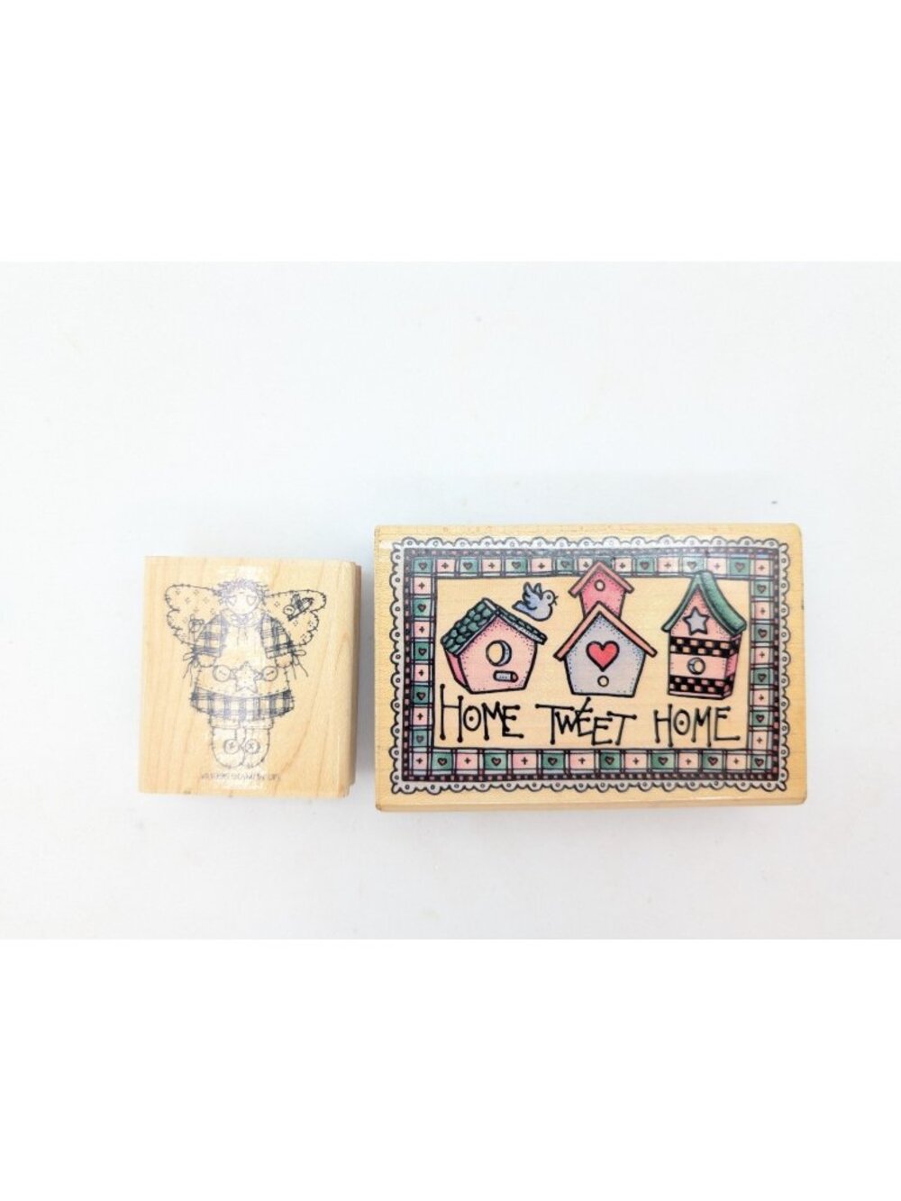 Rubber Stamps set of 2 Stampede Home Tweet Home Rubber Stampin up Fairy 1995